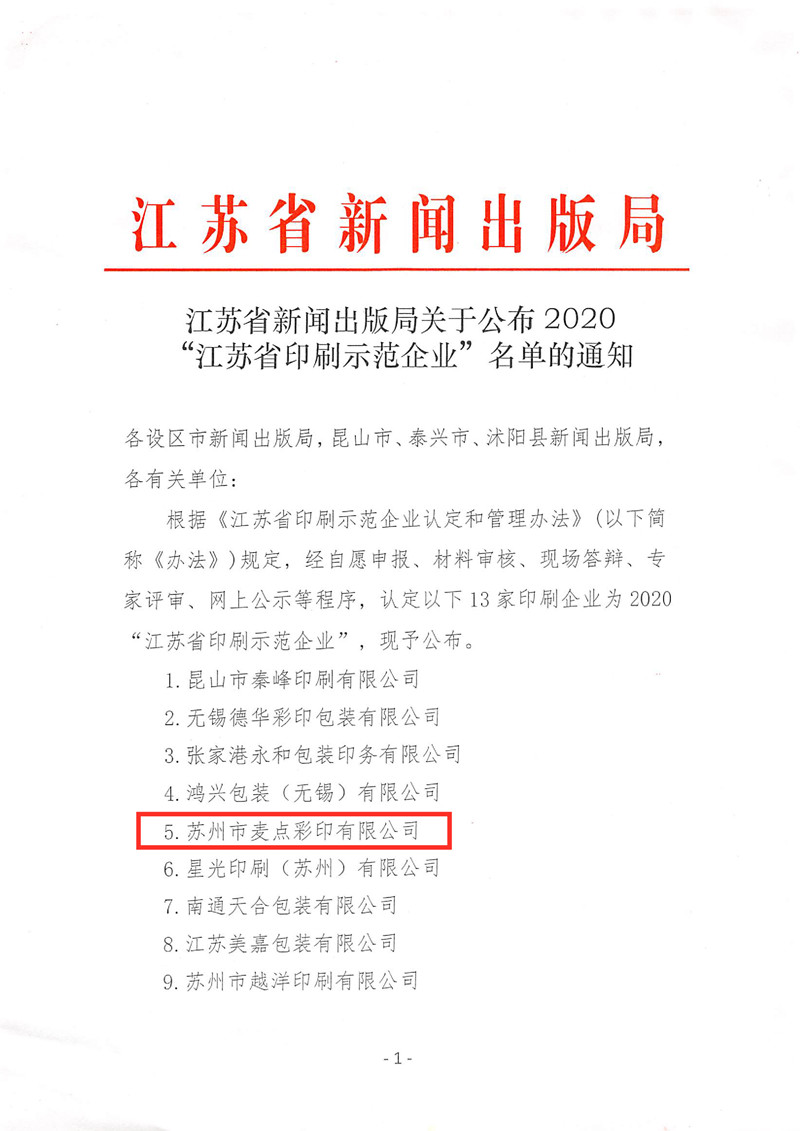 江蘇省新聞出版局關于公布2020“江蘇省印刷示范企業(yè)”名單的通知_副本_副本.jpg